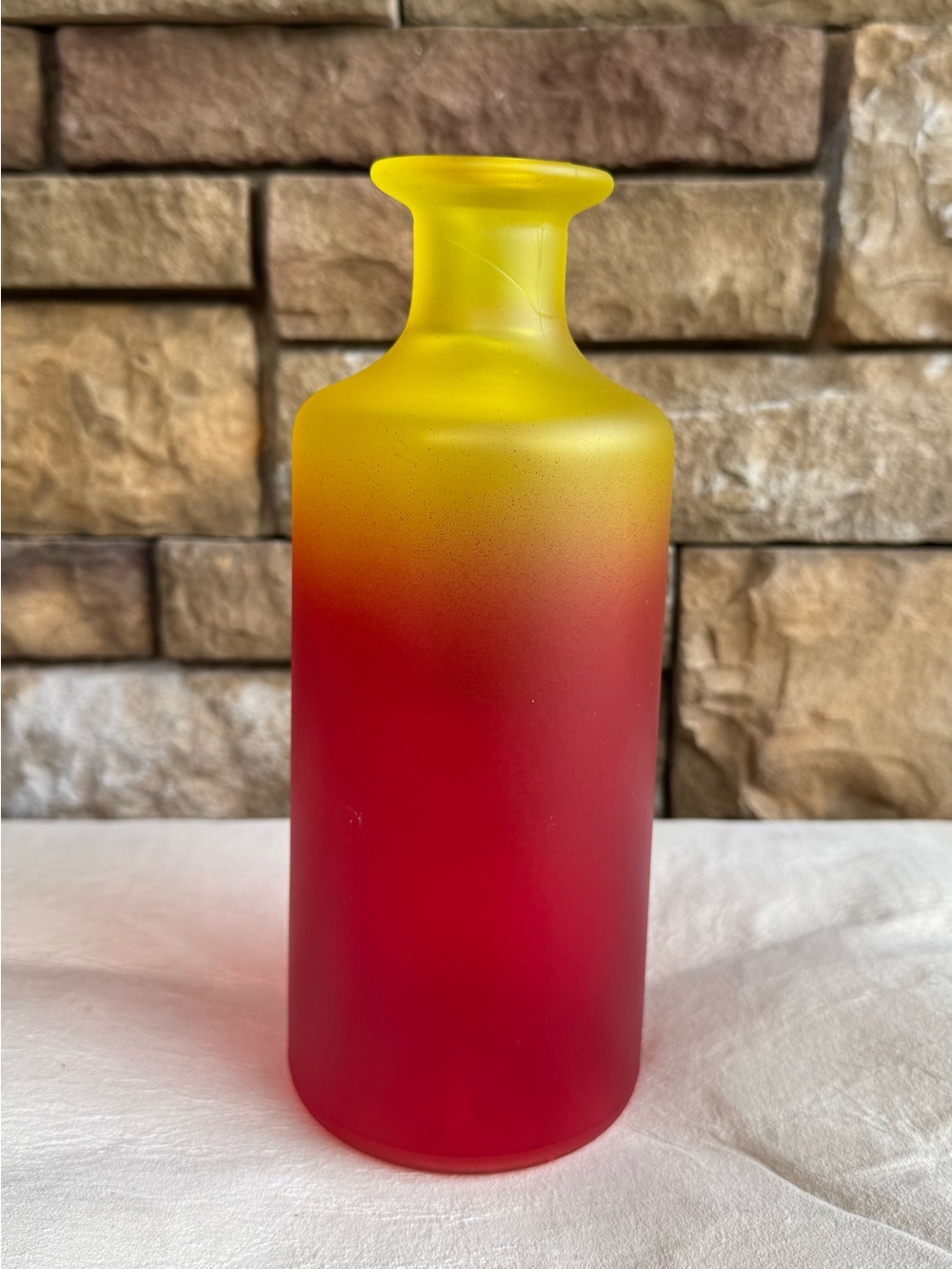 Vintage Polish Hand-Blown Art Glass Vase